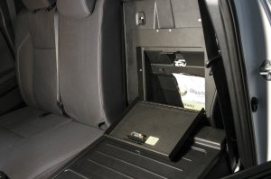 Toyota Tacoma Cubby Cover - Rear - Tuffy Products - Behind Seat Cubby Cover W/ Combo Lock - Black - `05-`22